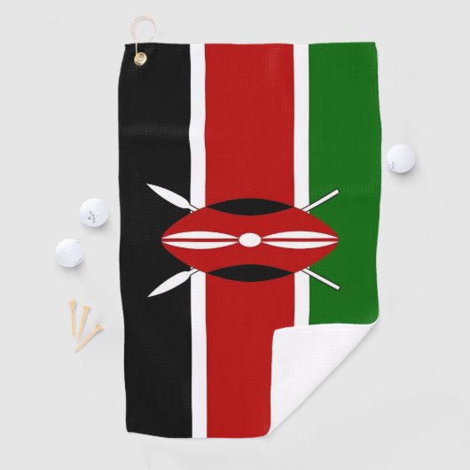 Golf Serviette avec drapeau du Kenya (En situation)