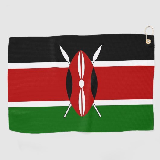 Golf Serviette avec drapeau du Kenya (Horizontal)