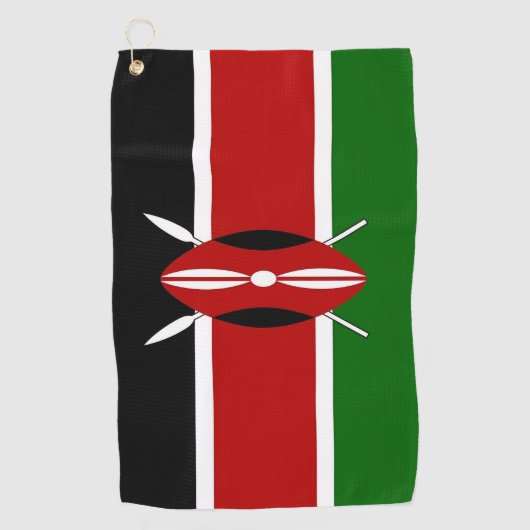 Golf Serviette avec drapeau du Kenya (Devant)
