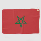 Golf Serviette avec drapeau du Maroc (Horizontal)
