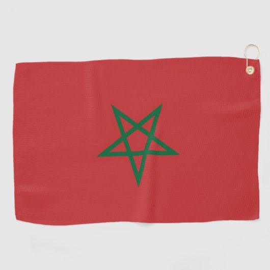 Golf Serviette avec drapeau du Maroc (Horizontal)