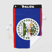 Golf Serviette avec drapeau du pays de Belize (En situation)
