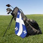 Golf Serviette avec drapeau du Québec, Canada (Vert)