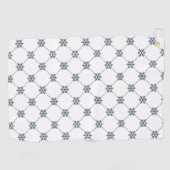 Golf Serviette avec modèle Damas noir (Horizontal)