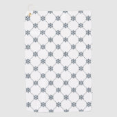 Golf Serviette avec modèle Damas noir (Devant)