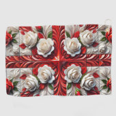 Golf Serviette avec Rose anglais (Horizontal)