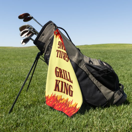 Golf Serviette de barbecue Grill King Red Flames (Vert)