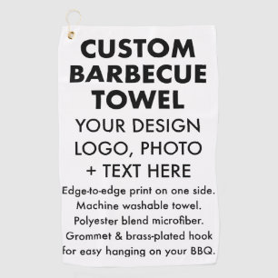 Golf Serviette de barbecue personnalisée, crochet et ra