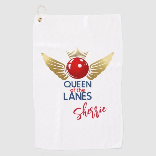 Golf Serviette de Bowling personnalisée Queen of the La (Devant)