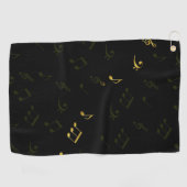 Golf serviette de golf, musique, set, maison, notes, co (Horizontal)