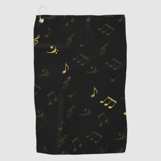 Golf serviette de golf, musique, set, maison, notes, co (Devant)