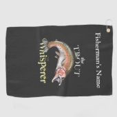 Golf Serviette de pêche foncée à la truite personnalisé (Horizontal)