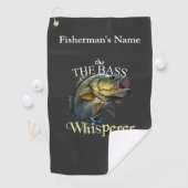 Golf Serviette de pêche foncée Bass Whisperer personnal (En situation)