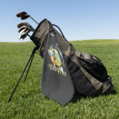 Golf Serviette de pêche foncée personnalisée Bluegill W (Vert)