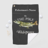 Golf Serviette de pêche foncée personnalisée Whisperer  (En situation)