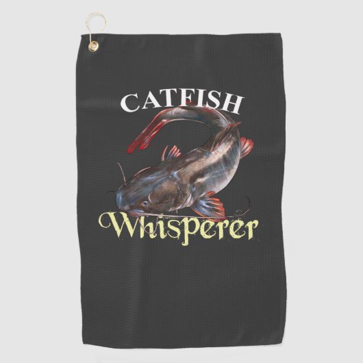 Golf Serviette de pêche foncée Whisperer Catfish (Devant)