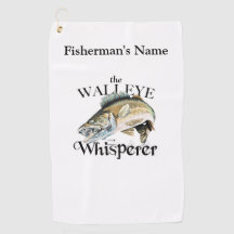 Serviette de pêche légère au walleye personnalisé