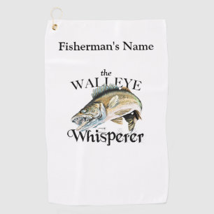 Golf Serviette de pêche légère au walleye personnalisé