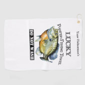 Golf Serviette de pêche personnalisée Lucky Panfish (Horizontal)