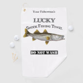Golf Serviette de pêche personnalisée Lucky Snook (En situation)