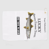 Golf Serviette de pêche personnalisée Lucky Snook (Horizontal)