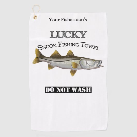 Golf Serviette de pêche personnalisée Lucky Snook (Devant)