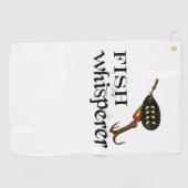 Golf Serviette de pêche Whisperer de poisson (Horizontal)