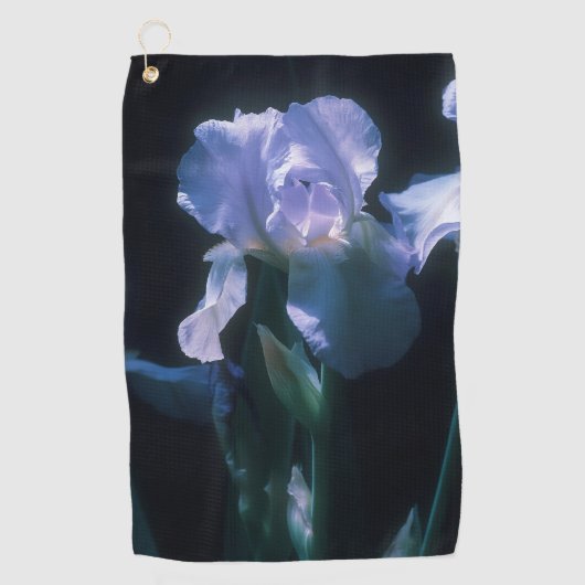 Golf Serviette de plage Fleurs d'Iris au Crépuscule (Devant)