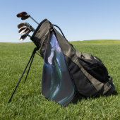 Golf Serviette de plage Fleurs d'Iris au Crépuscule (Vert)