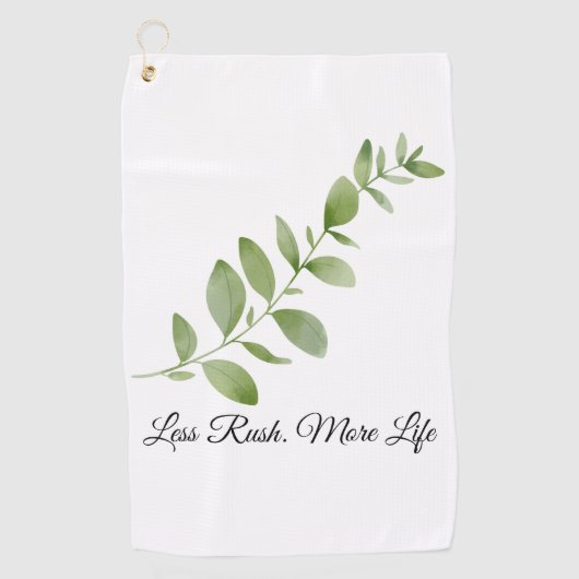 Golf Serviette de plage Less Rush More Life (Devant)