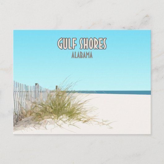 Golf Shores Alabama Beach Briefkaart (Voorkant)