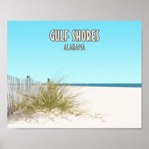 Golf Shores Alabama Beach Poster