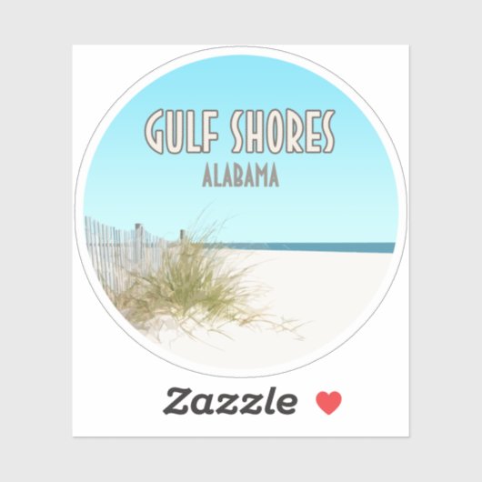 Golf Shores Alabama Beach Sticker (Vel)