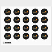 Golf Shores Beach Sunset Ronde Sticker (Vel)