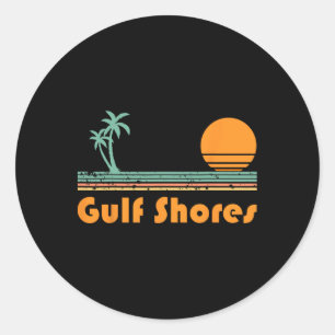 Golf Shores Beach Sunset Ronde Sticker