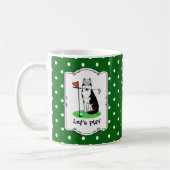 Golf Siberian Husky (zwart) Dog die Cute Funny spe Koffiemok (Links)