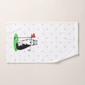 Golf Sibérien Husky (noir) Chien Jouant Mal Drôle (Serviette à main)