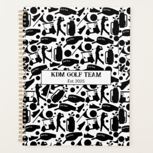 Golf Silhouette Motif Classic Noir & Blanc