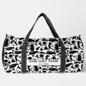 Golf Silhouette Patroon Classic Zwart & Wit Plunjezak (Voorkant)