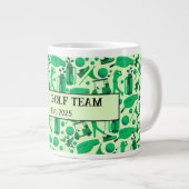 Golf Silhouette Pattern Classic Branding buisness  Extra Grote Beker (Voorkant rechts)