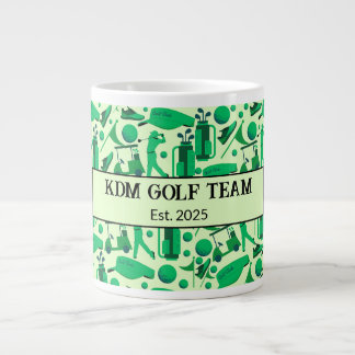 Golf Silhouette Pattern Classic Branding buisness  Extra Grote Beker