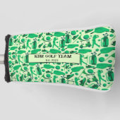 Golf Silhouette Pattern Classic branding buisness Golfheadcover (Voorkant)