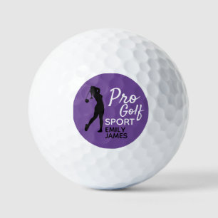 Golf Silhouette, Pro Golf Sport, gepersonaliseerd Golfballen
