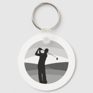 Golf Silhouette Sleutelhanger
