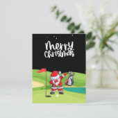 Golf Sinterklaas in golfbaan Feestdagenkaart (Staand voorkant)