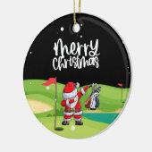 Golf Sinterklaas in golfbaan Keramisch Ornament (Links)