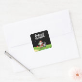 Golf Sinterklaas in golfbaan Vierkante Sticker (Envelop)