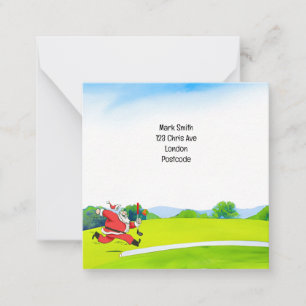 Golf Sinterklaas voor Golfer Kerstmis Notitiekaartje