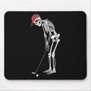 Golf Skelet Halloween Speler Catcher Heren Jongens Muismat