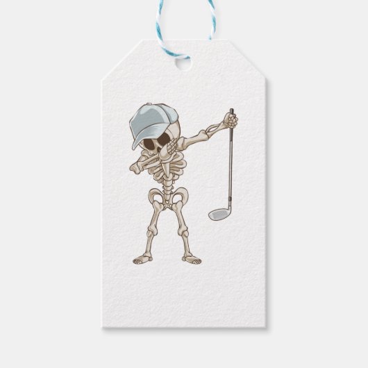 Golf Skeleton Cadeaulabel (Voorkant)